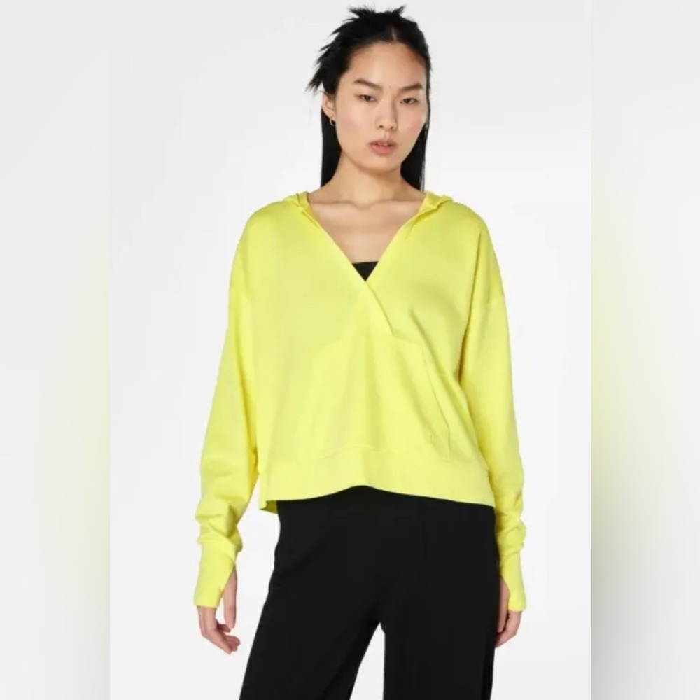 NWT Sweaty Betty After Class yellow hoodie